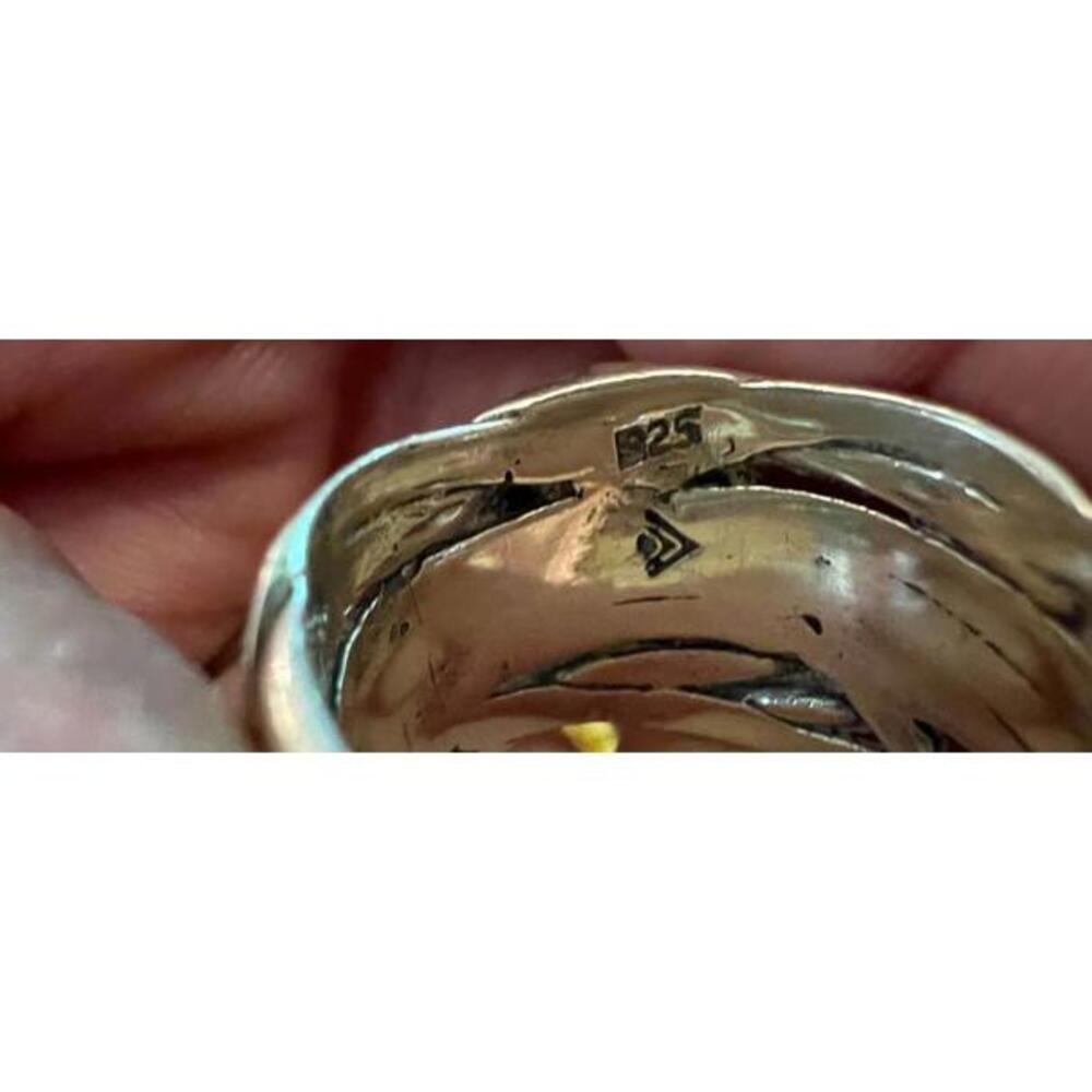 Silpada Size 7  1/2Retired Silpada Sterling Silver Coin Pearl Mermaid Ring R1542 - Picture 6 of 6